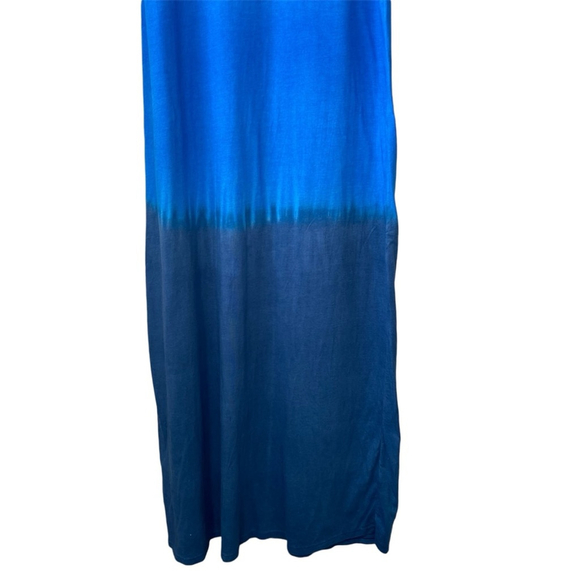 Michael Stars LARGE Blue Ombre Tie Dye Sleeveless Tank Ultra Maxi Long Dress - Picture 6 of 11